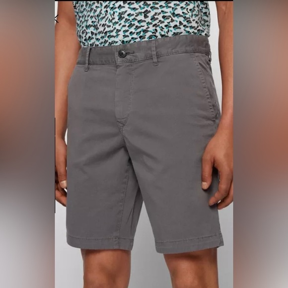 Hugo Boss Slim Fit Short Size 34R Stretch Grey - Picture 3 of 12